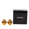 Chanel CC Gold Plated Diamond Shape Clip On Earrings Secondhand