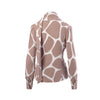 Secondhand Red Valentino Giraffe Print Silk Blouse with Scarf - '90s