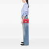 Prada Soft Calf Chevron Impunture Turn Lock Chain Crossbody Secondhand