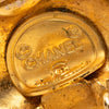 Chanel Gold Plated Quilted Diamond Shape Clip On Earrings Secondhand