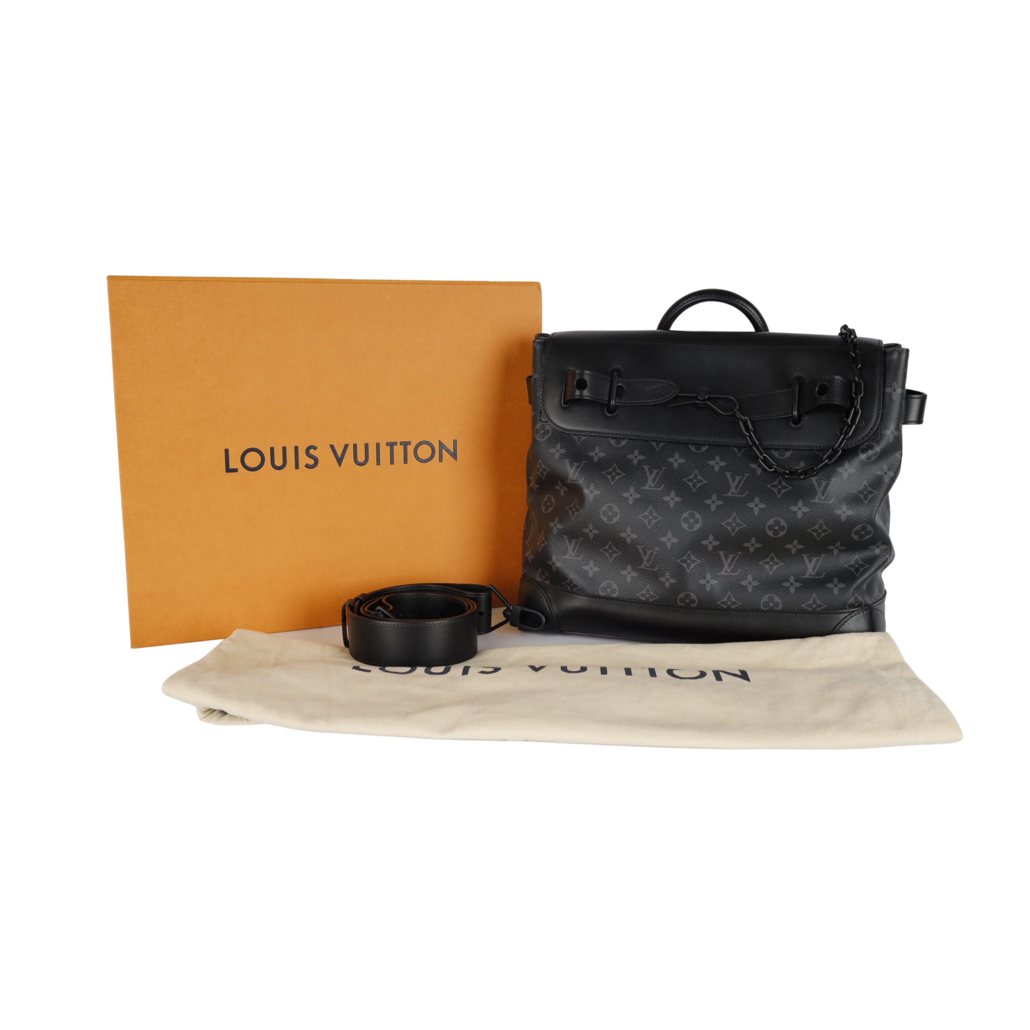 Louis Vuitton Black Monogram Eclipse Steamer PM