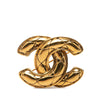 Chanel CC Gold Plated Quilted Brooch Secondhand