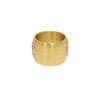 Chanel CC Gold Plated Crystals Heart Ring Secondhand