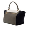 Celine Medium Tricolor Leather Trapeze Satchel Secondhand