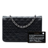 Secondhand Chanel CC Embossed Lambskin Diamond Wallet On Chain