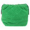 Secondhand Bottega Veneta Pouch Green Cotton Bag