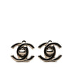 Chanel CC Brass Turn Lock Clip On Earrings Secondhand