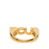 Gucci Gold Plated Strass Logo Letter Ring S Secondhand