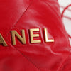 Secondhand Chanel 22 Red Leather Bag