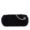 Chanel CC Quilted Velvet Crystal Wristlet Clutch Secondhand