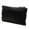 Prada Saffiano Trimmed Tessuto Wristlet Zip Pouch Secondhand