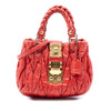 Miu Miu Matelasse Lux Lambskin Bauletto Aperto Satchel Secondhand