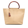 Chanel Grained Calfskin Tortoise Top Handle Tote Secondhand