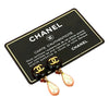 Chanel CC Gold Plated Resin and Faux Pearl Drop Clip On Earrings Secondhand