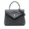Saint Laurent Medium Leather Matelasse LouLou Satchel Secondhand