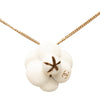 Chanel CC Gold Plated and Enamel Camellia Pendant Necklace Secondhand