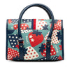 Strawberry Print Canvas Top Handle Bag - '10s Second-hand