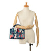 Strawberry Print Canvas Top Handle Bag - '10s Second-hand