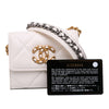 Chanel Quilted Lambskin Chanel 19 Card Holder On Chain Secondhand