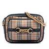Burberry 1983 Knight Check Canvas and Calfskin Link Camera Bag Secondhand