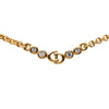 Dior Gold Plated Rhinestone CD Logo Pendant Necklace Secondhand