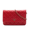Secondhand Chanel CC Quilted Lambskin Wallet on Chain