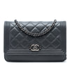Chanel Quilted Lambskin Boy Wallet On Chain Secondhand