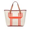Hermès Toile and Clemence Pursangle Tote Secondhand