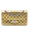 Chanel Medium Classic Striated Patent Double Flap Secondhand