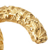 Chanel CC Gold Plated Lava Brooch Secondhand