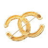 Chanel CC Gold Plated Lava Brooch Secondhand
