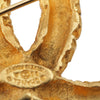 Chanel CC Gold Plated Lava Brooch Secondhand