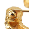 Chanel CC Gold Plated Lava Brooch Secondhand