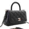 Chanel Extra Mini Quilted Caviar Coco Top Handle Bag Secondhand