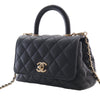 Chanel Extra Mini Quilted Caviar Coco Top Handle Bag Secondhand