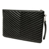 Saint Laurent Chevron Leather Monogram Document Holder Secondhand