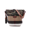 Burberry Mini Mega Check Canvas Camouflage Ashby Tassel Bucket Bag Secondhand