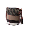 Burberry Mini Mega Check Canvas Camouflage Ashby Tassel Bucket Bag Secondhand