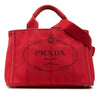 Secondhand Prada Small Canvas Canapa Logo Tote