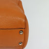 Secondhand Gucci Bamboo Orange Leather Bag