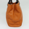 Secondhand Gucci Bamboo Orange Leather Bag