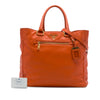 Prada Vitello Daino Front Zip Open Convertible Tote Secondhand