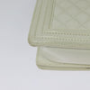 Secondhand Chanel Boy White Patent Leather Bag