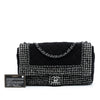 Chanel Jumbo CC Quilted Jersey and Tweed Chain Flap Secondhand