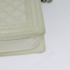 Secondhand Chanel Boy White Patent Leather Bag