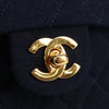 Secondhand Chanel Flap bag Navy Cotton