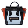 Celine Nano Tricolor Nubuck and Drummed Calfskin Luggage Tote Secondhand