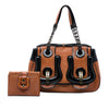 Fendi Medium Leather B Bag Top Handle Bag Secondhand
