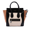 Celine Micro Tricolor Calfskin and Suede Luggage Tote Secondhand