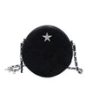 Chanel Quilted Suede Cocostellar Round Clutch with Chain Secondhand